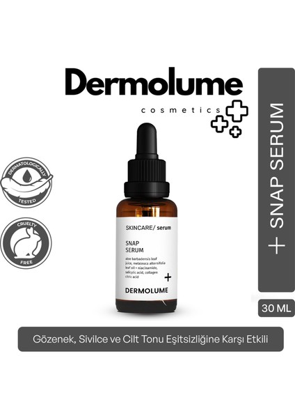 Akne ve Siyah Nokta Karşıtı Snap Serum | Salisilik Asit & Çay Ağacı | Kurutucu Etki | 30 ml