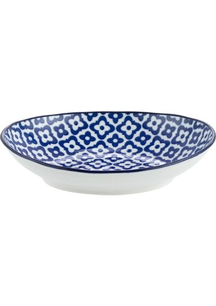 Rêve Bleu Tuyau Oval Tabak - Mavi - 19,5x16,5 Cm fiyatları