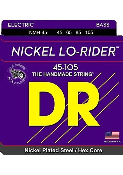Nmh-45 Nickel Lo-Rider 4 Telli Bas Gitar Teli (Medium 45-105)