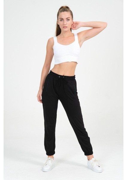 Viskon Dar Paça Lastikli Kadın Pantolon