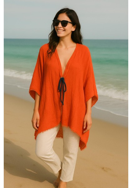 Tasarım Handmade Kimono Tarzı Plaj Pareo Tunik