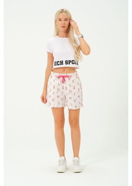 Kadın Desenli Keten Şort fiyatları