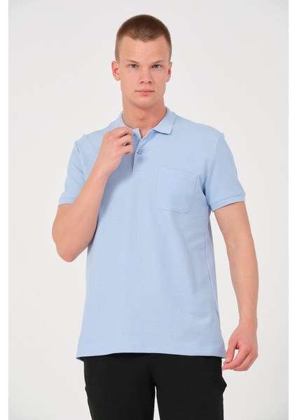 Erkek Düz Renk Cepli Polo Yaka Tişört T-Shirt fiyatları