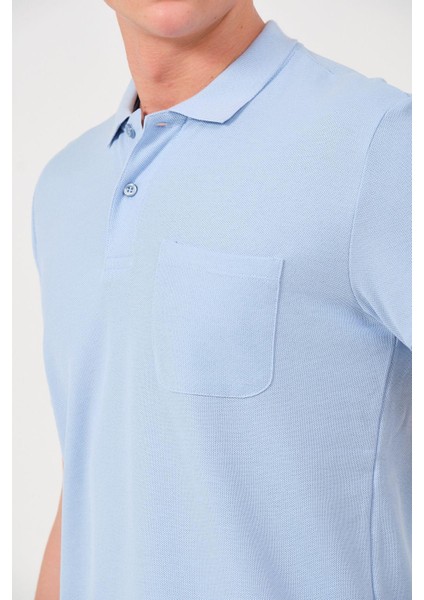 Erkek Düz Renk Cepli Polo Yaka Tişört T-Shirt modelleri