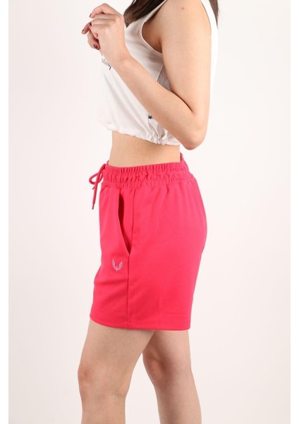Kadın Pembe Şort Kısa Spor Şort