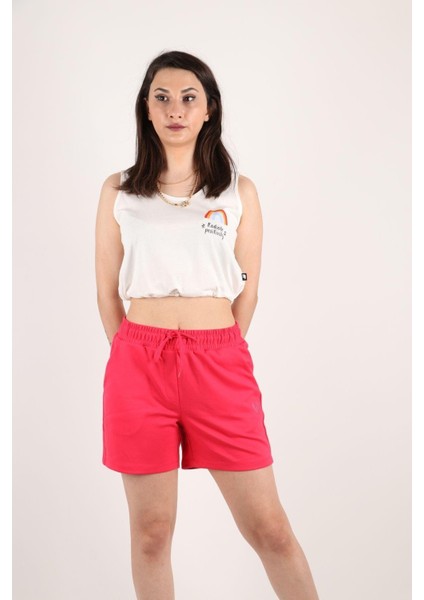 Kadın Pembe Şort Kısa Spor Şort modelleri