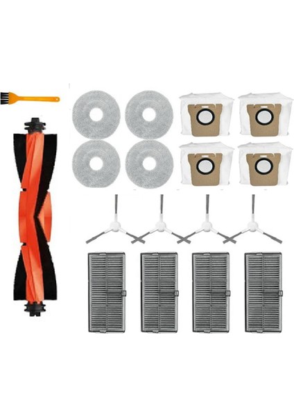 Xiaomi M30S Için 18 Pcs D103CN Robot Vakum Temizleyici Temizleme Kiti Süpürücü Aksesuarlar Ana Yan Fırça Rag Filtresi (Yurt Dışından) fiyatları