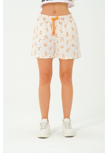 Kadın Desenli Keten Şort fırsatları