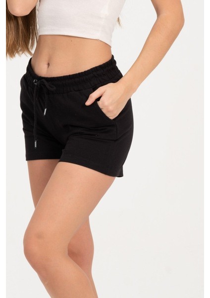 Kadın Siyah Şort Mini Spor Şort fiyatları