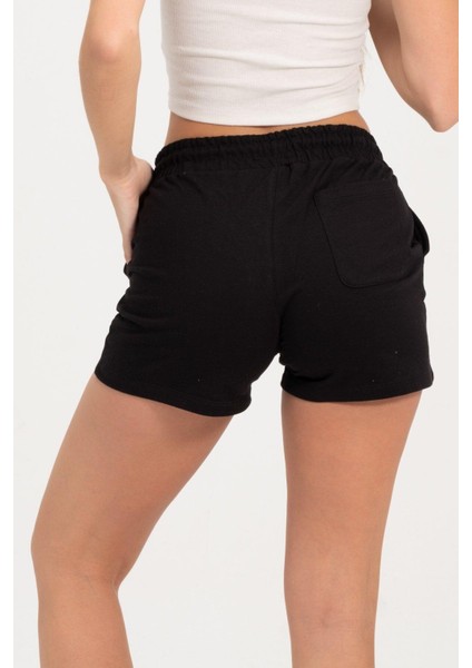 Kadın Siyah Şort Mini Spor Şort fırsatları
