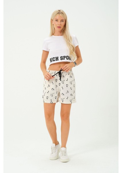 Kadın Desenli Keten Şort fiyatları