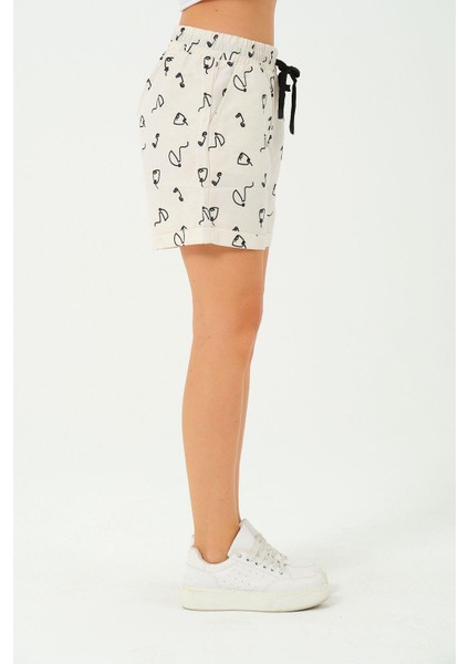 Kadın Desenli Keten Şort indirimleri