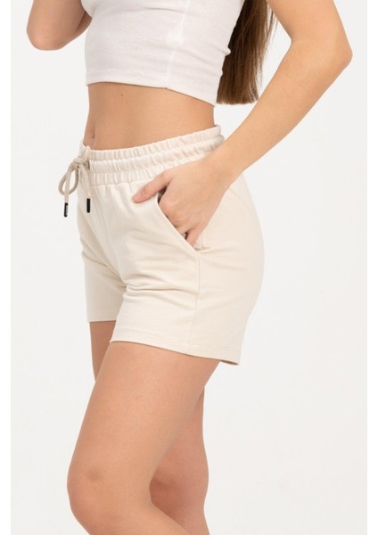 Kadın Bej Şort Mini Spor Şort modelleri