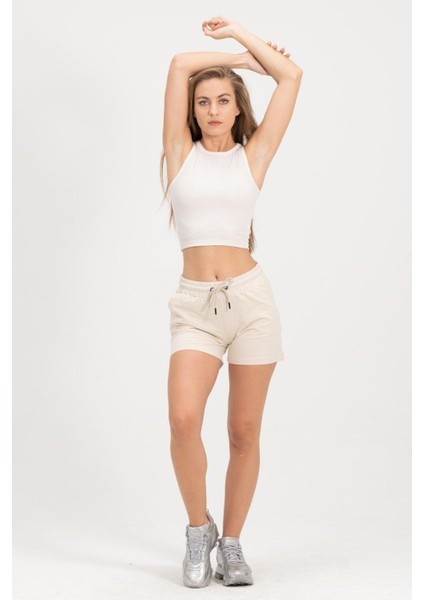 Kadın Bej Şort Mini Spor Şort indirimleri