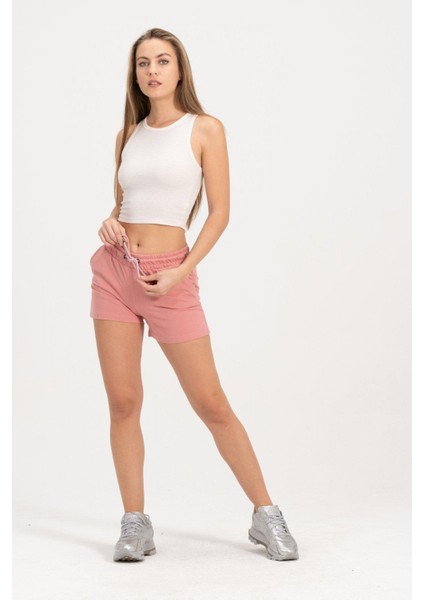 Kadın Gül Kurusu Şort Mini Spor Şort indirimleri