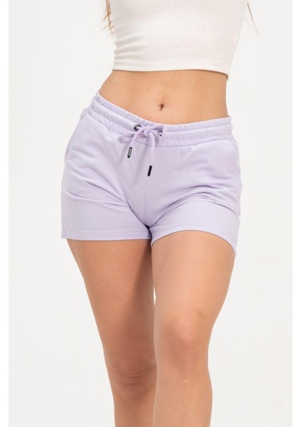 Kadın Lila Şort Mini Spor Şort