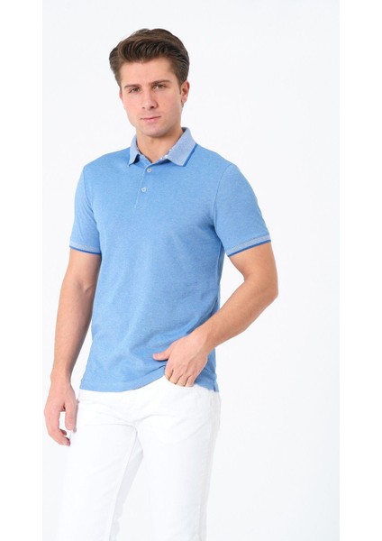 Erkek Basic Tişört Polo Yaka T-Shirt