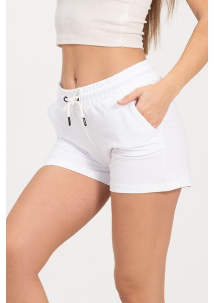Kadın Beyaz Şort Mini Spor Şort modelleri