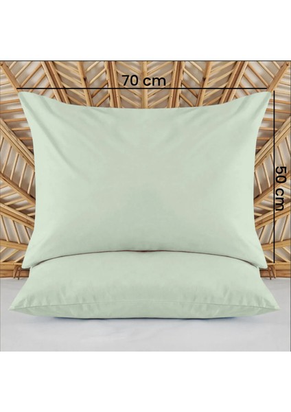 Soft Basic 2'li Yastık Kılıfı - Yeşil - 50x70 cm fırsatları