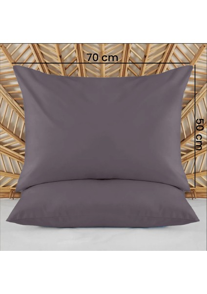 Soft Basic 2'li Yastık Kılıfı - Antrasit - 50x70 cm fırsatları