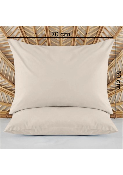 Soft Basic 2'li Yastık Kılıfı - Bej - 50x70 cm fırsatları