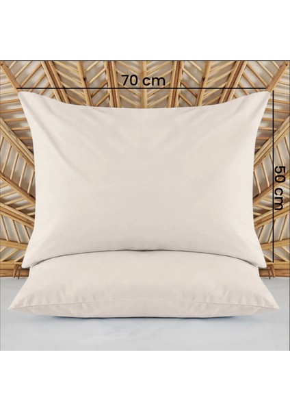 Soft Basic 2'li Yastık Kılıfı - Ekru - 50x70 cm fırsatları