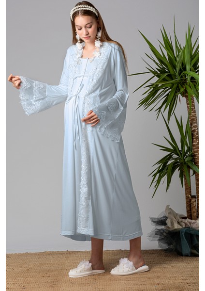 Sabahlıklı Hamile Lohusa Gecelik Takım