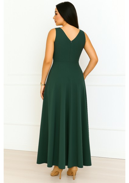 Kemeri Taşlı Krep Kolsuz Abiye Elbise 2789 modelleri