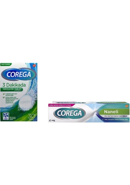 Protez Temizleyici Tablet 30LU + Protez Yapiştirici Ferahlatici 40 gr
