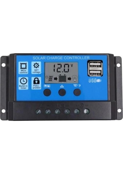 10'lu Paket Güneş Paneli Akü Şarj Kontrol Cihazı 10 AMPER-12V 24V fiyatları