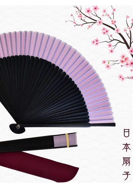 Yazın Vazgeçilmezi: Katlanabilir Japon Bambu Yelpaze + Kumaş Kılıf | Yaz Serinliği ve Estetik fiyatları