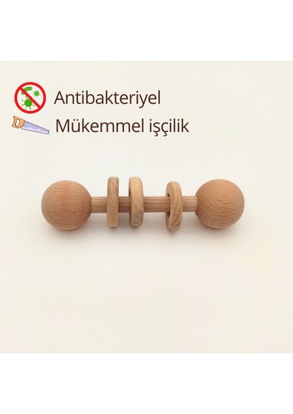 Ahşap Montessori Halkalı Çıngırak | El Yapımı, Güvenli ve Eğitici Bebek Oyuncağı | Bilişsel ve Duyusal Gelişimi Destekleyen Montessori Ahşap Oyuncak | El Yapımı, Güvenli ve Eğitici Bebek Oyuncağı fırsatları