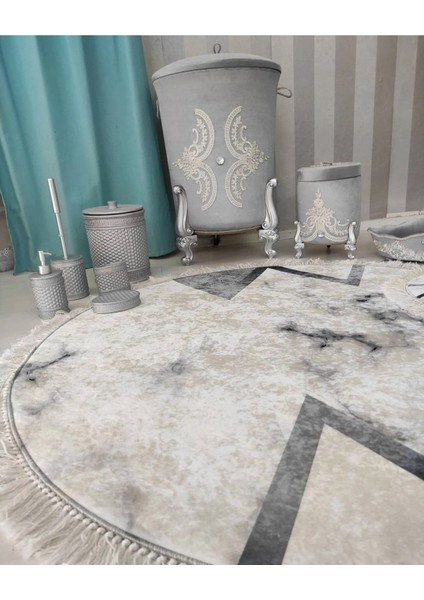 Multi kaymaz Taban 3lü Banyo Paspas Takımı 641-00