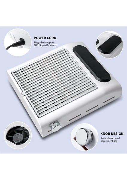 Güçlü Tırnak Elektrikli Süpürge Ayarlanabilir Hız Tırnak Tozu Koleksiyoncusu Çıkarılabilir Filtre Tırnak Salonu Vakum Aracı Eu-Plug (Yurt Dışından) fırsatları