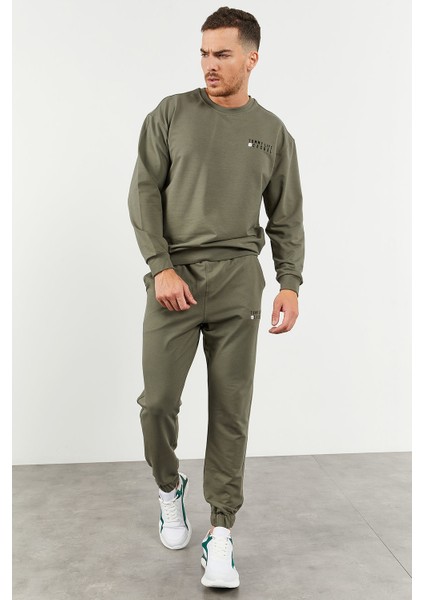 Çağla Casual O Yaka Lastik Paça Pamuklu Erkek Oversize Eşofman Takımı - 85120 modelleri