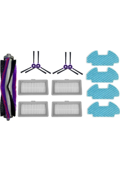 Samsung Powerbot-E Için 13 Pcs VR05R5050WK Kendi Kendini Boşaltma Robot Vakum Silindir Yan Fırçası Hepa Filtre Mop Pad (Yurt Dışından) fiyatları
