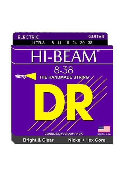 Lltr-8 Hi-Beam Elektro Gitar Teli (Extra Light 8-38)