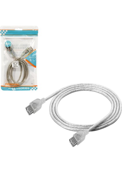 USB Uzatma Kablosu Dişi Dişi 1.5mt Egb