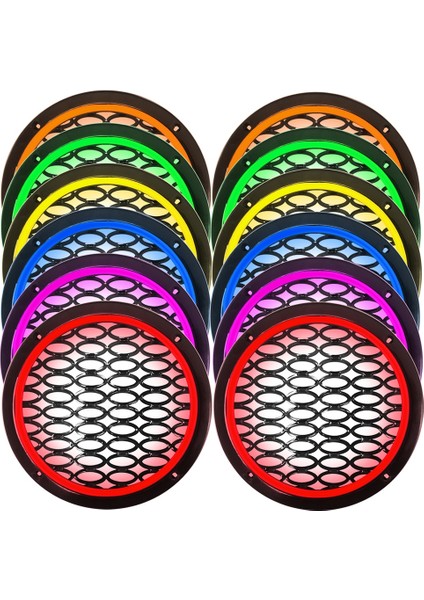 Midrange Kapağı Neon Ledli 16CM 2 Adet Egb EG-8999