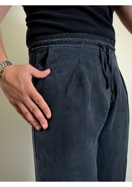 Ares Erkek Lacivert Keten Alt Üst Takım Rahat Kalıp Hafif Kumaşlı Gömlek Pantolon Takımı fiyatları