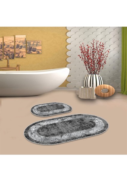 Antrasit kaymaz Taban oval Banyo Paspas Takım BB-117 fırsatları