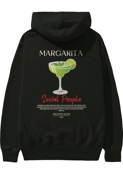 Margarita Kokteyl Arka Baskılı Hoodie Oversize Kapüşonlu Sweatshirt Erkek Kadın fiyatları