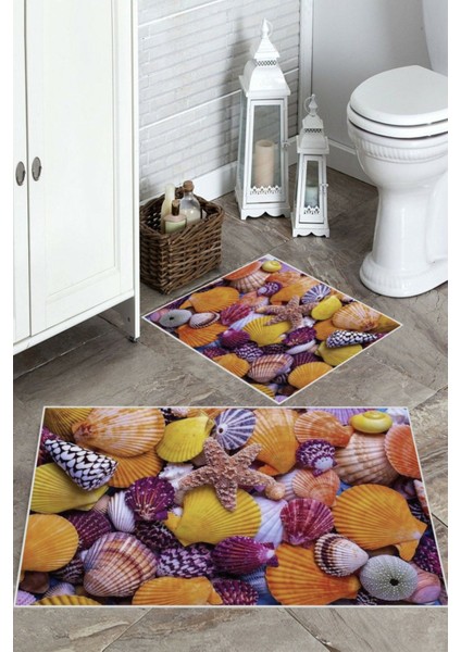 Multi kaymaz Taban Deniz Taş Tema Banyo Paspas bp-19