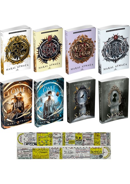 Maral Atmaca 8 Kitap Set / Medusanın Ölü Kumları + Öyle Bir Uğradım + Saka ve Sanrı + Cetvel