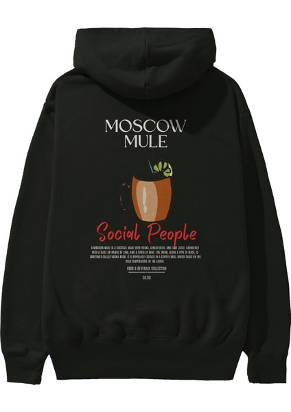 Moscow Mule Kokteyl Arka Baskılı Hoodie Oversize Kapüşonlu Sweatshirt Erkek Kadın fiyatları
