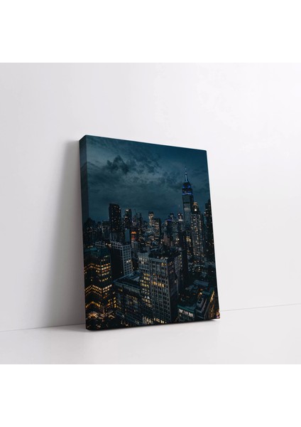 Geceye Dokunan Işıklar Kanvas Tablo modelleri