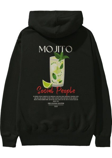 Mojito Kokteyl Arka Baskılı Hoodie Oversize Kapüşonlu Sweatshirt Erkek Kadın fiyatları