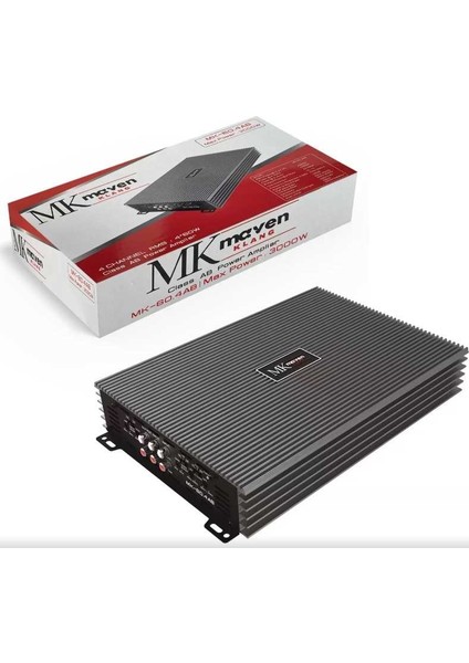 MK-60.4AB 4 Kanal 60 Rms 3000W Ab Class Power Car Amplıfıer