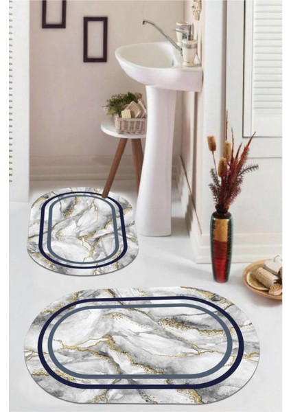 Multi kaymaz Taban oval Banyo Paspas Takım BB-110