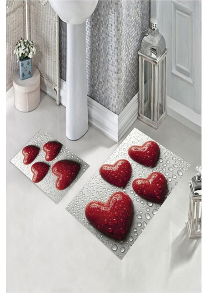 Multi kaymaz Taban Damla Kalp Banyo Paspas bp-15 fırsatları